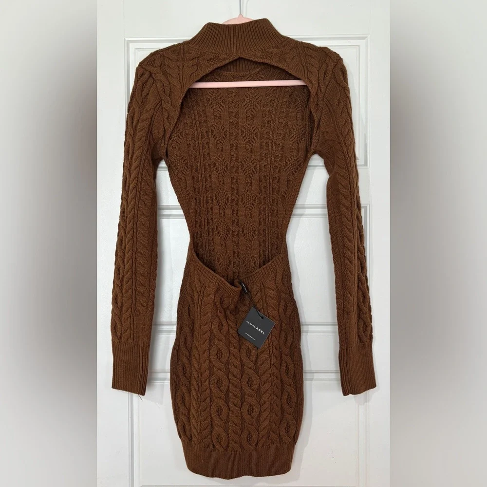 JLUXLABEL Brown Long Sleeve Dress - Picture 4 of 4